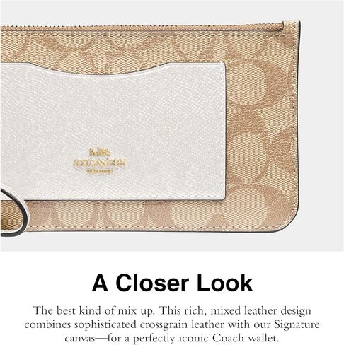 Coach Signature PVC Zip Top Wallet in Kuwait