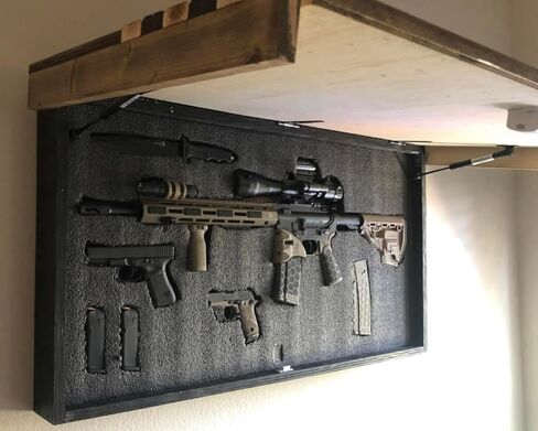 Large Concealment Flag (Red Burnt Slide UP Biometric LOCK) in Kuwait