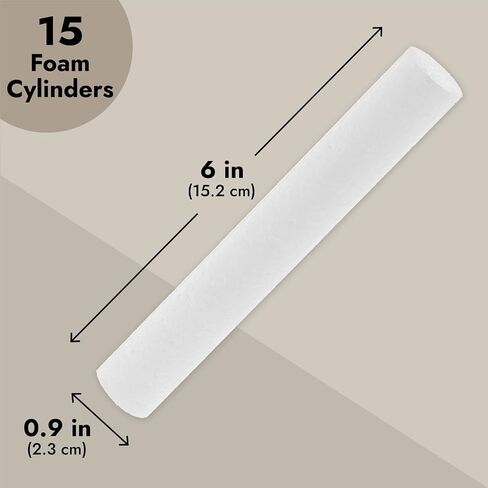 Foam Cylinders for Crafts (6 in, 15 Pack) in Saudi Arabia