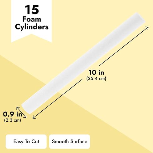 Foam Cylinders for Crafts (6 in, 15 Pack) in Saudi Arabia