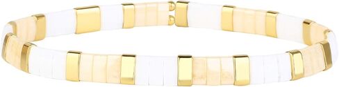 KELITCH Tila Beads Stretch Bracelets Wrap Friendship Bracelets Women Beach Bracelets - 12R in Saudi Arabia