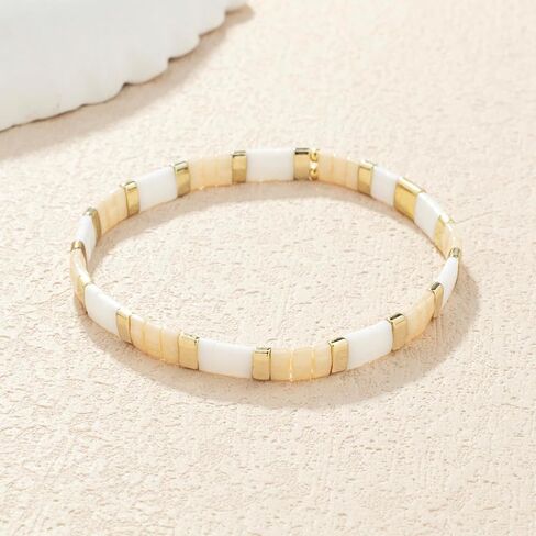 KELITCH Tila Beads Stretch Bracelets Wrap Friendship Bracelets Women Beach Bracelets - 12R in Saudi Arabia