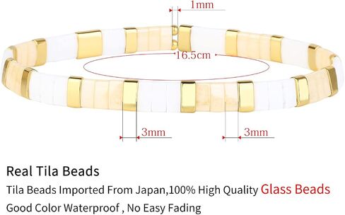 KELITCH Tila Beads Stretch Bracelets Wrap Friendship Bracelets Women Beach Bracelets - 12R in Saudi Arabia