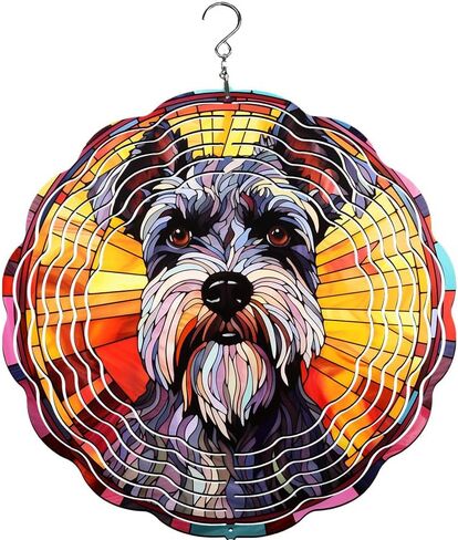 Schnauzer Colorful Wind Spinner | Windspinner | عاشق الكلاب in Kuwait