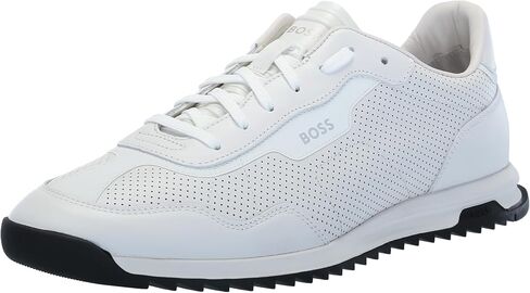 BOSS Men's Zayn Low Profile Leather Mesh Sneaker in Kuwait