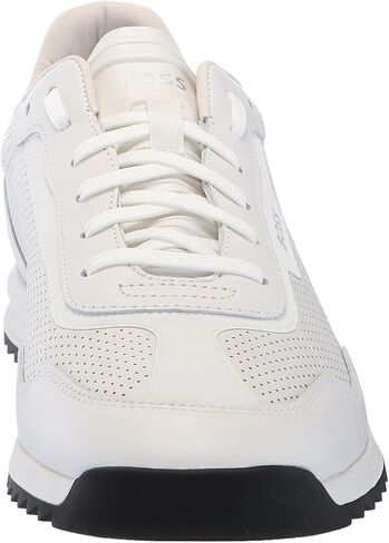 BOSS Men's Zayn Low Profile Leather Mesh Sneaker in Kuwait