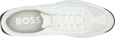 BOSS Men's Zayn Low Profile Leather Mesh Sneaker in Kuwait