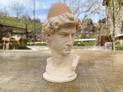 David Bust Egg Cup-حامل بيض مستوحى من PLA المطبوع ثلاثي الأبعاد-المطبخ وتناول الطعام الفريد-هدية الإفطار المضحكة والفنية in Saudi Arabia