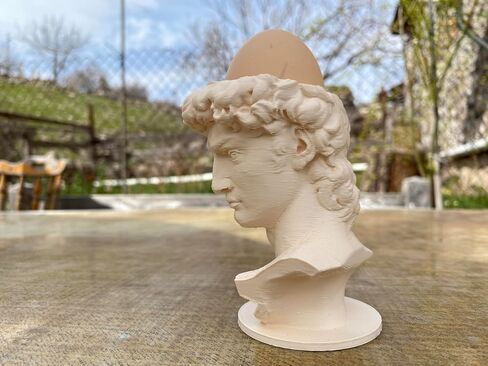 David Bust Egg Cup-حامل بيض مستوحى من PLA المطبوع ثلاثي الأبعاد-المطبخ وتناول الطعام الفريد-هدية الإفطار المضحكة والفنية in Saudi Arabia
