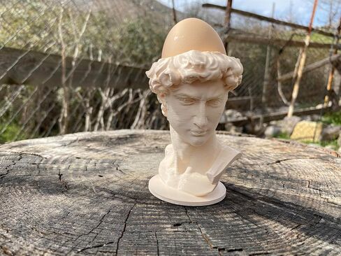 David Bust Egg Cup-حامل بيض مستوحى من PLA المطبوع ثلاثي الأبعاد-المطبخ وتناول الطعام الفريد-هدية الإفطار المضحكة والفنية in Saudi Arabia