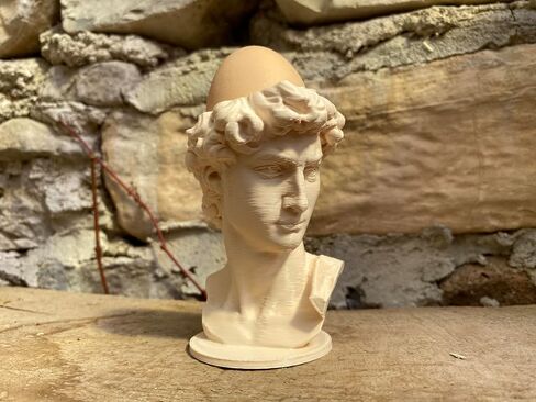 David Bust Egg Cup-حامل بيض مستوحى من PLA المطبوع ثلاثي الأبعاد-المطبخ وتناول الطعام الفريد-هدية الإفطار المضحكة والفنية in Saudi Arabia