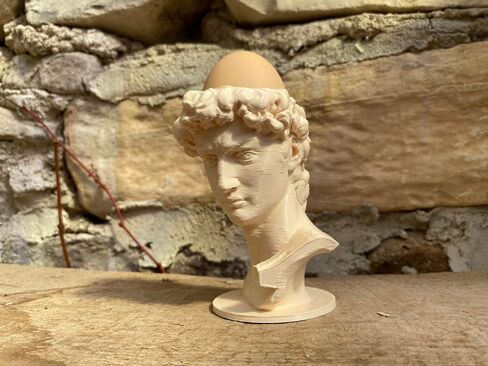 David Bust Egg Cup-حامل بيض مستوحى من PLA المطبوع ثلاثي الأبعاد-المطبخ وتناول الطعام الفريد-هدية الإفطار المضحكة والفنية in Saudi Arabia