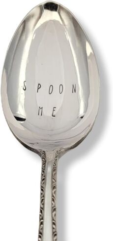 Spoon Me Hand Stamped Hammered Vintage Silverplate Teaspoon in Saudi Arabia