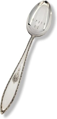 Spoon Me Hand Stamped Hammered Vintage Silverplate Teaspoon in Saudi Arabia