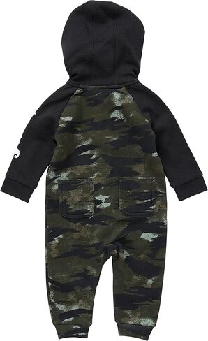 Carhartt Baby Boys' Long-Sleeve Hooded Zip-Up Footless Jumpsuit One-Piece Hoodie, Mossy Oak Country DNA Camo, 3M in Saudi Arabia