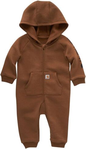 Carhartt Baby Boys' Long-Sleeve Hooded Zip-Up Footless Jumpsuit One-Piece Hoodie, Mossy Oak Country DNA Camo, 3M in Saudi Arabia