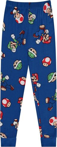 Nintendo Boys Mario Pajamas Set - 3 Piece Short Sleeve Super Mario Pajamas - Short Sleeves, Shorts and Pants Pajamas Set in Saudi Arabia