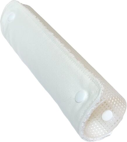 Nuggle Bugz Reusable Paper Towels - Roll of 12 Reusable Paper Towels with Snaps and Insert Roll - ALL WHITE 9.5" Paperless Towels - Washable Paper Towels - Cotton Terrycloth - Non Scratch Snaps in Saudi Arabia