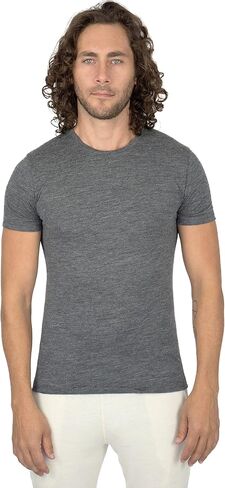 AoA Men's Royal Alpaca Crew Neck Shirt: Light & Wicking Outdoor Ecological Layer Navy Blue L in Saudi Arabia