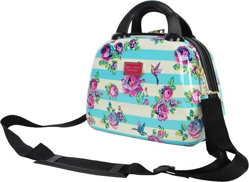 Betsey Johnson Hardside Cosmetic Case - Lightweight Small Size Hardshell Travel Hand Makeup Bag - Adjustable Shoulder Strap - Bag for Women- Multi-Functional Case (Flamingo Strut) in Saudi Arabia