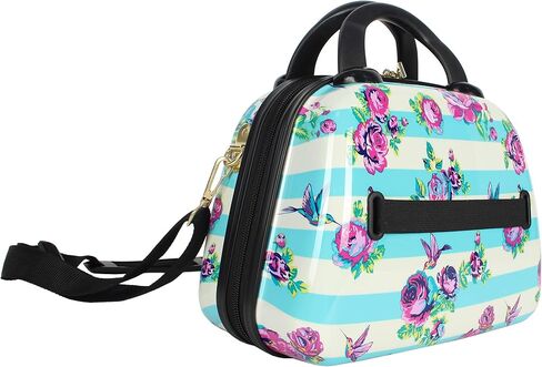 Betsey Johnson Hardside Cosmetic Case - Lightweight Small Size Hardshell Travel Hand Makeup Bag - Adjustable Shoulder Strap - Bag for Women- Multi-Functional Case (Flamingo Strut) in Saudi Arabia