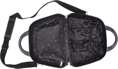 Betsey Johnson Hardside Cosmetic Case - Lightweight Small Size Hardshell Travel Hand Makeup Bag - Adjustable Shoulder Strap - Bag for Women- Multi-Functional Case (Flamingo Strut) in Saudi Arabia