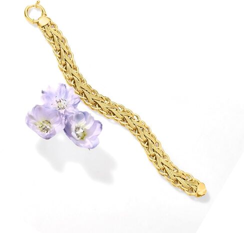 Ross-Simons 18kt Gold Over Sterling Woven-Link Bracelet. 8 inches in Saudi Arabia