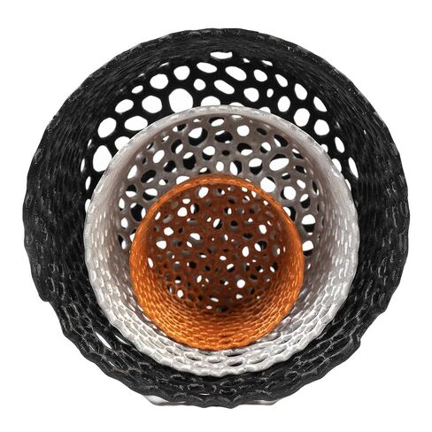 Orchid Pot Mesh Cylinder Pot Orchid Pot Mesh Orchid Pot Orchid Planter Airplant Pot Succulent Pot Voronoi Pot (Black) in Kuwait