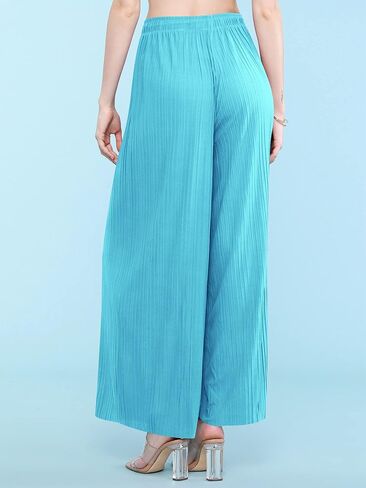 LL WB1485 Womens Casual High Waisted Pleated Palazzo Pants Trousers with Drawstring Plus Mauve in Saudi Arabia