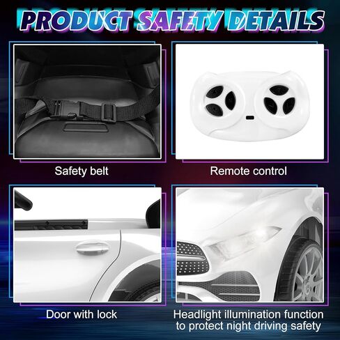 12 فولت أطفال يركبون السيارة مع التحكم عن بعد 2.4 جم ، وركوب السيارة الكهربائية التي تعمل بالبطارية على أبواب مزدوجة السيارة ، وحزام أمان 5 نقاط ، وضوء LED (SC-Purple) in Kuwait