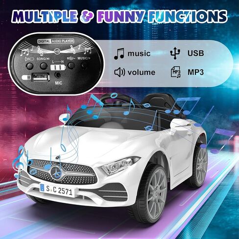 12 فولت أطفال يركبون السيارة مع التحكم عن بعد 2.4 جم ، وركوب السيارة الكهربائية التي تعمل بالبطارية على أبواب مزدوجة السيارة ، وحزام أمان 5 نقاط ، وضوء LED (SC-Purple) in Kuwait