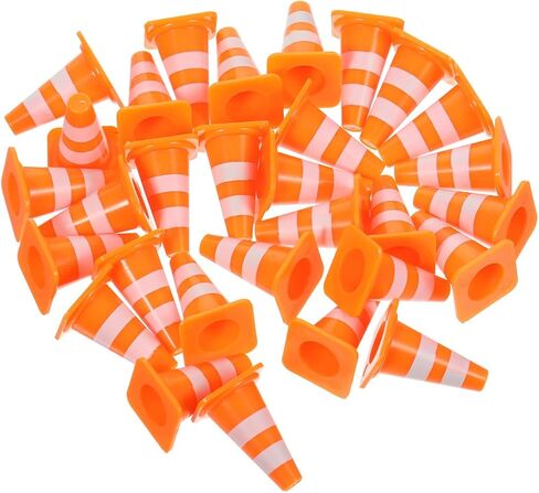 Homoyoyo 30Pcs Mini Traffic Cones: Mini Construction Cones 1in Traffic Roadblock Signs, Orange Multifunctional Building Theme Party Sports Activity Training Roadblock Scene Roadblocks in Saudi Arabia