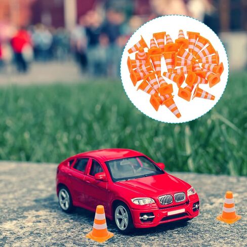 Homoyoyo 30Pcs Mini Traffic Cones: Mini Construction Cones 1in Traffic Roadblock Signs, Orange Multifunctional Building Theme Party Sports Activity Training Roadblock Scene Roadblocks in Saudi Arabia