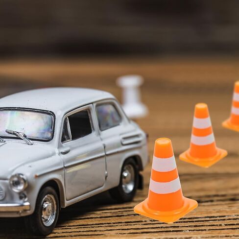 Homoyoyo 30Pcs Mini Traffic Cones: Mini Construction Cones 1in Traffic Roadblock Signs, Orange Multifunctional Building Theme Party Sports Activity Training Roadblock Scene Roadblocks in Saudi Arabia