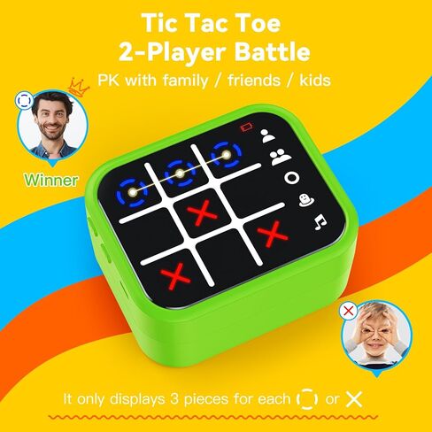 صندوق لعبة TIC TAC TAC القابل لإعادة الشحن مع 5 ألعاب ذاكرة في الدماغ الممتعة ، وحدة التحكم في لعبة Touchnes Handheld ، لعبة Portable Board Travel Game. in Kuwait