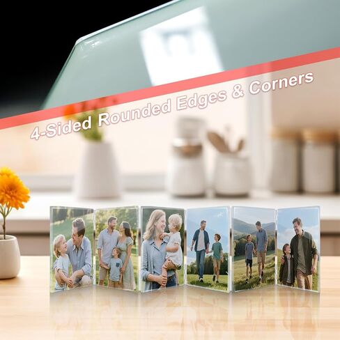 Sublimation Glass Photo Blanks 8x8 Inch 3 Set Folding Hinged Double Collage Desk Picture DIY Combo in Kuwait