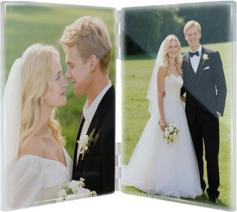 Sublimation Glass Photo Blanks 8x8 Inch 3 Set Folding Hinged Double Collage Desk Picture DIY Combo in Kuwait