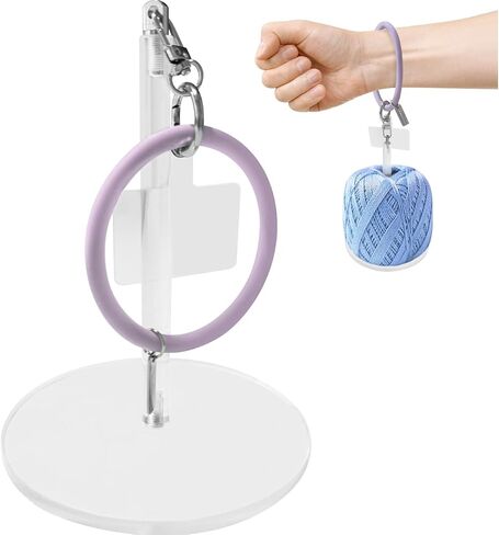 EHERDM 2Pcs Portable Wrist Yarn Holders for Travel Acrylic Wool Yarns Organizer Large and Small Sized Knitting Balls Storage Fashion Gifts for DIY Crocheting Lovers Purple in Saudi Arabia