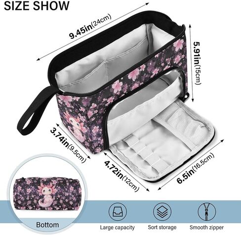 Dragon Large Pencil Case Organizer Multifunctional Big Pencil Pouch With Compartments Simple Stationery Pen Bag With Zipper in Saudi Arabia