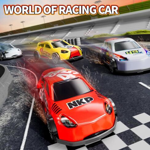 Slot Car Games Race Cars Toys for Boys Kids Age 5-7, Toy Cars Track Set with 4 Slot Cars, Loops and Circular Track, Slot Car Race Track Sets for 3 4 5 6 7 8+ Year Old Boy Girl Birthday Gifts in Saudi Arabia