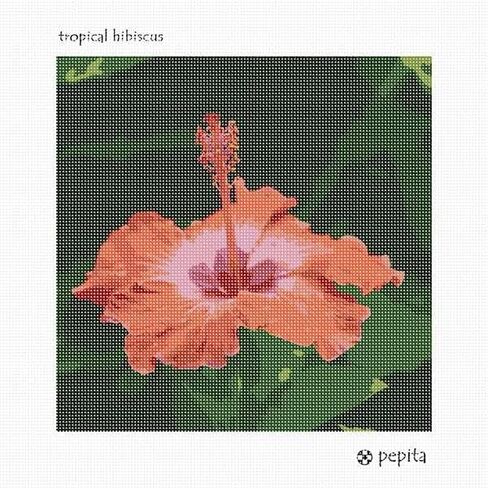 Pepita Needlepoint Canvas: الكركديه الاستوائي ، 10 "× 10" in Kuwait
