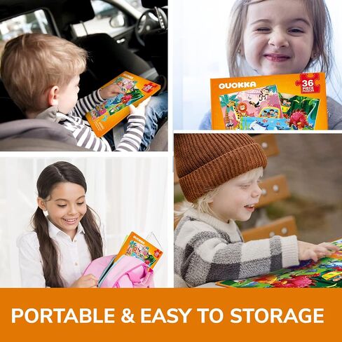 QUOKKA Travel Magnetic Puzzles for Toddlers 1-3 – 20+Pcs Happy Farm Toy Game with Extra-Long Play Book for Kids Ages 3-5 – Fun Travel Game Ages 2-4 – Strong Magnets for Car Activities – Version II in Saudi Arabia
