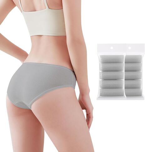 20/10/5 Pack Women's Disposable 100% Cotton Underwear Ladies Briefs Panties for Travel Hotel Spa Hospital Stays Emergencies in Kuwait