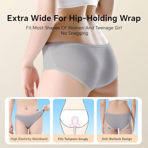 20/10/5 Pack Women's Disposable 100% Cotton Underwear Ladies Briefs Panties for Travel Hotel Spa Hospital Stays Emergencies in Kuwait