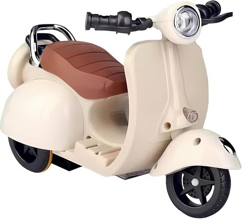 Scooter for Labubu ، لعبة الدراجات البخارية مع الضوء والموسيقى ، لديها مقعد لإكسسوارات Labubu ، Mini Electric Doll Scooter Interactive Decord Desctop الحلي (أبيض) in Kuwait