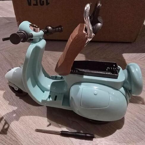Scooter for Labubu ، لعبة الدراجات البخارية مع الضوء والموسيقى ، لديها مقعد لإكسسوارات Labubu ، Mini Electric Doll Scooter Interactive Decord Desctop الحلي (أبيض) in Kuwait