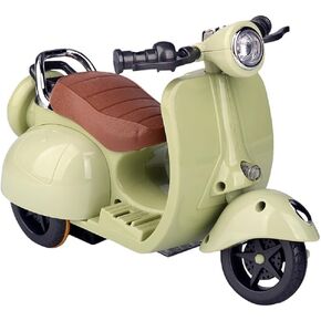 Scooter for Doll Accessories, Hamster Pet Electric Toy, Labuu Motorcycle Scooter with Light and Music, for Dolls Desktop Ornaments, Interactive Rotating for Doll Collectors (Green)