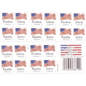 "Four Flags" Booklet of stamps 1 sheet of 20 stamps