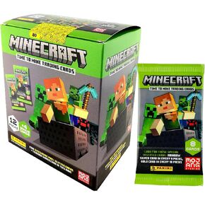 Panini Minecraft Mega Box – Official Trading Cards, 72 Cards per Box, Exclusive Foil Parallels, Rare Inserts, Great Gift for Kids & Gamers