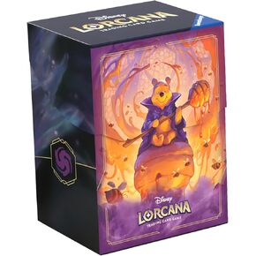 Ravensburger Disney Lorcana TCG Deck Box featuring Winnie the Pooh – Hunny Wizard by John Loren | Securely Stores 80 Sleeved Cards | Durable & Portable Organizer for TCG Players | Ages 8+